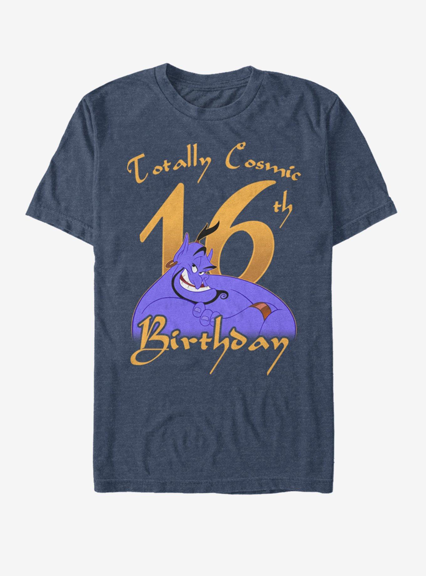 Disney Aladdin Genie Birthday 16 T-Shirt, NAVY HTR, hi-res