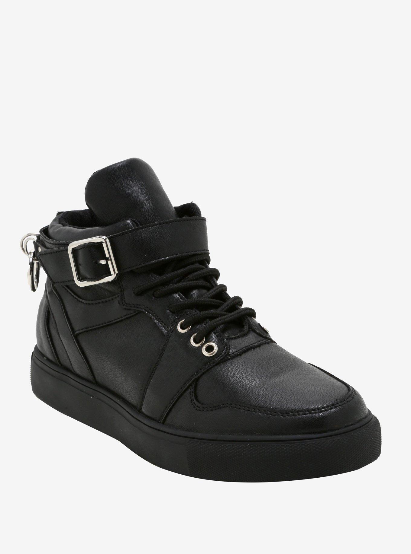 O-Ring Buckle Platform Hi-Top Sneakers