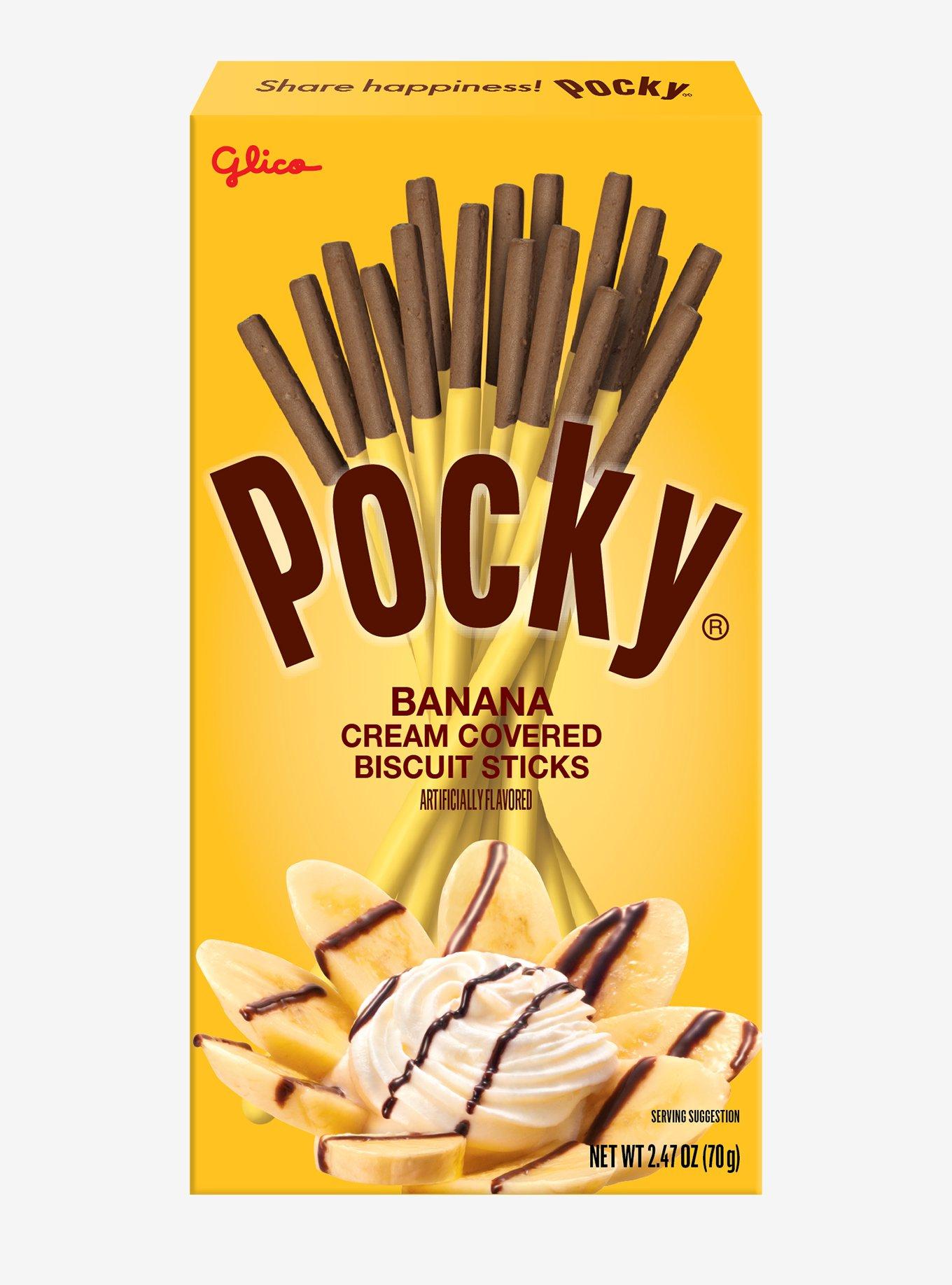 Pocky Banana Cream Covered Chocolate Biscuit Sticks, , hi-res