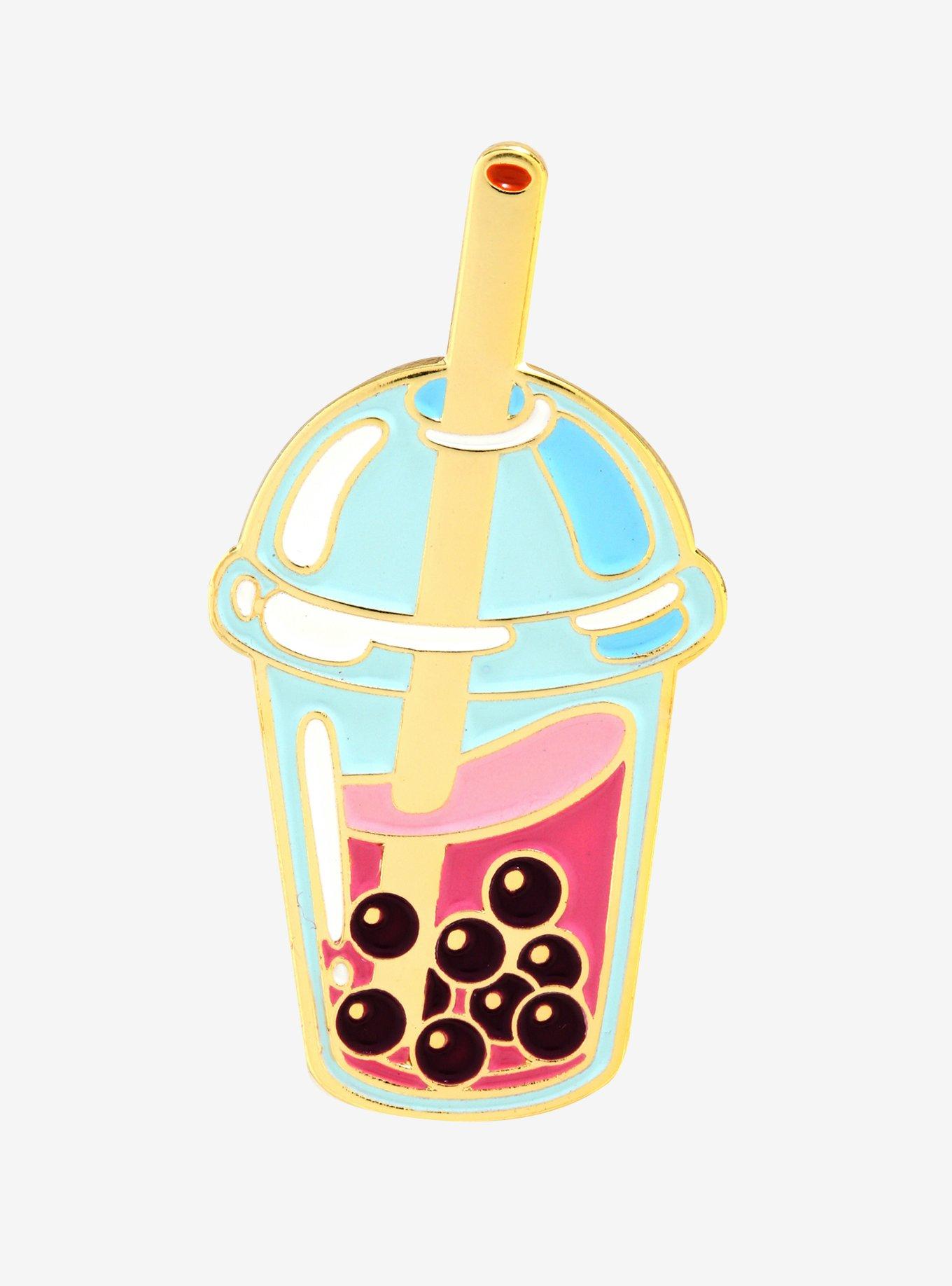 Pink Boba Enamel Pin - BoxLunch Exclusive, , hi-res