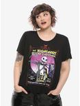 The Nightmare Before Christmas Poster Tie-Front Girls T-Shirt Plus Size, MULTI, hi-res