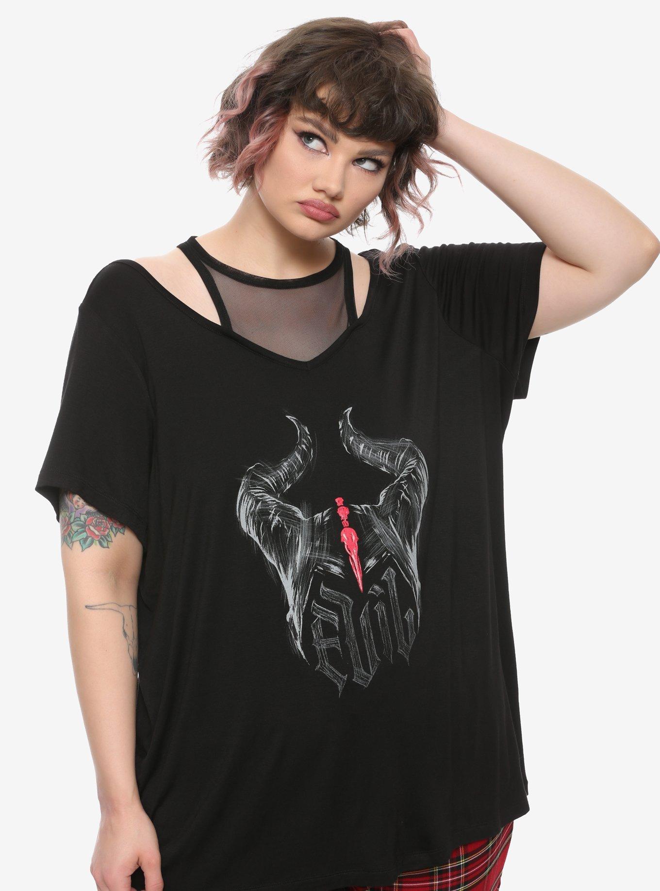 Her Universe Disney Maleficent: Mistress Of Evil Horns Girls Top Plus Size, MULTI, hi-res