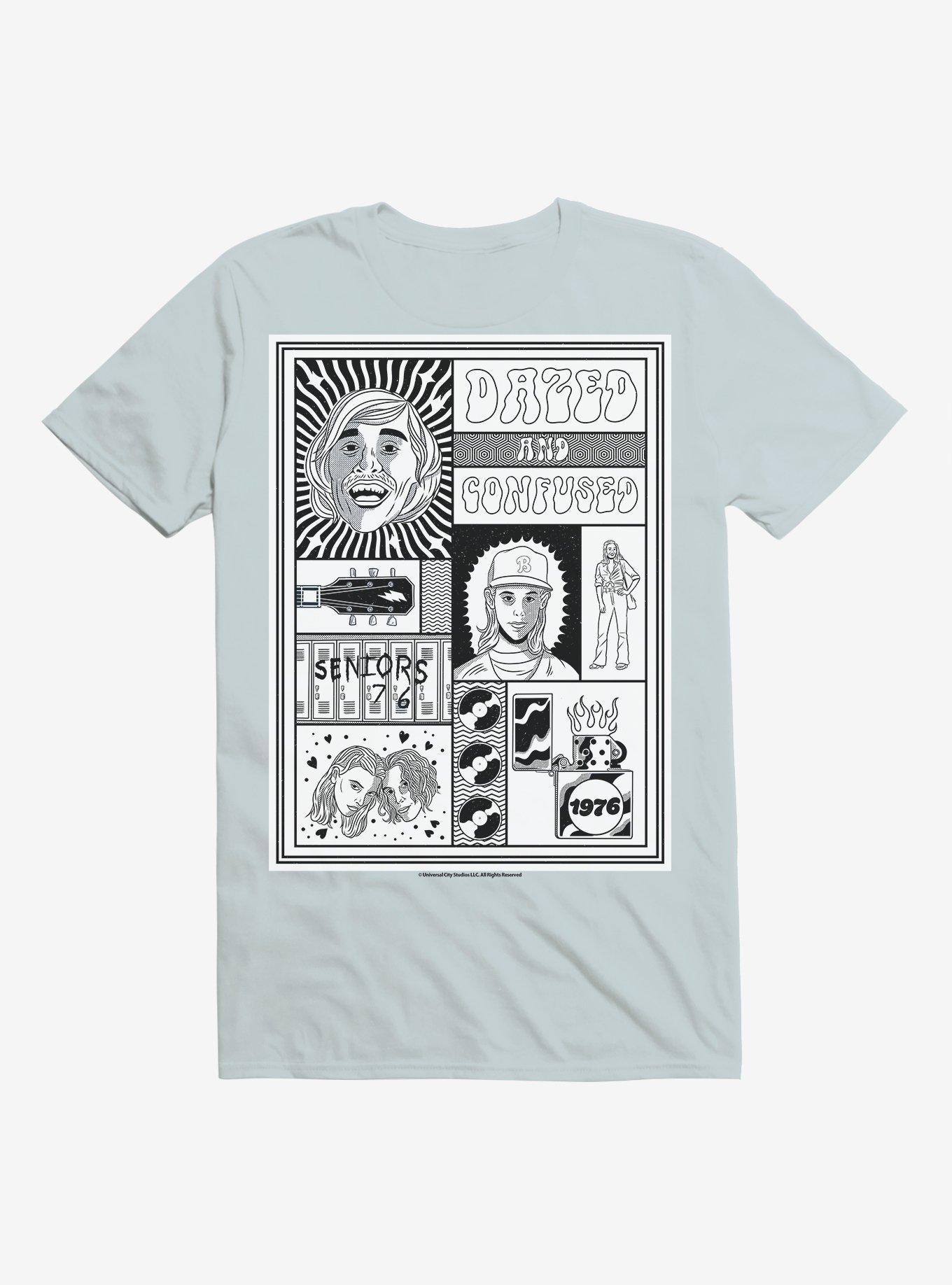 Dazed And Confused Black And White Character Card Comp T-Shirt, , hi-res