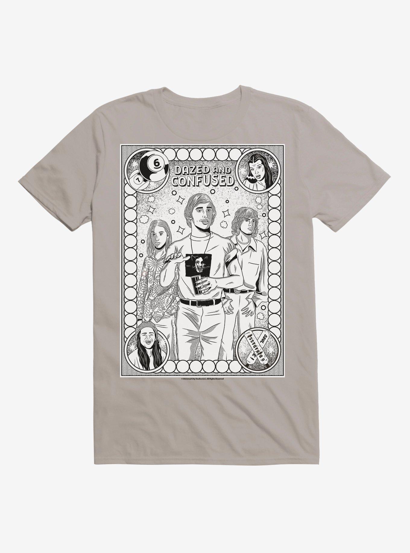 Dazed And Confused Black And White Character Card T-Shirt, , hi-res