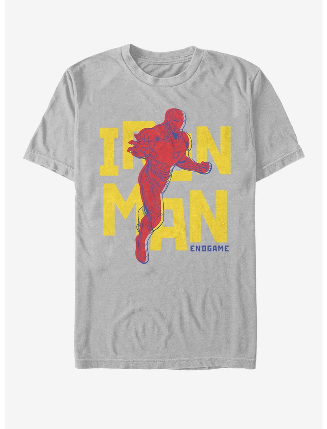 Marvel Avengers: Endgame Text Pop Iron Man T-Shirt, SILVER, hi-res