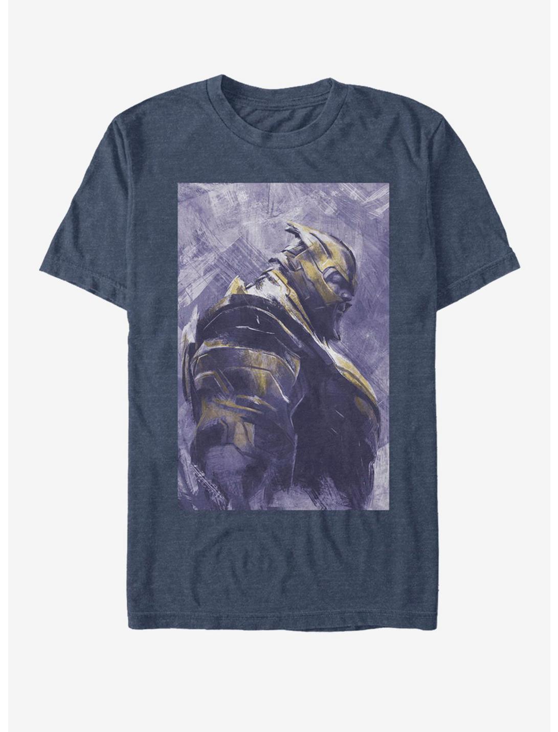 Marvel Avengers: Endgame Thanos Painted T-Shirt, NAVY HTR, hi-res
