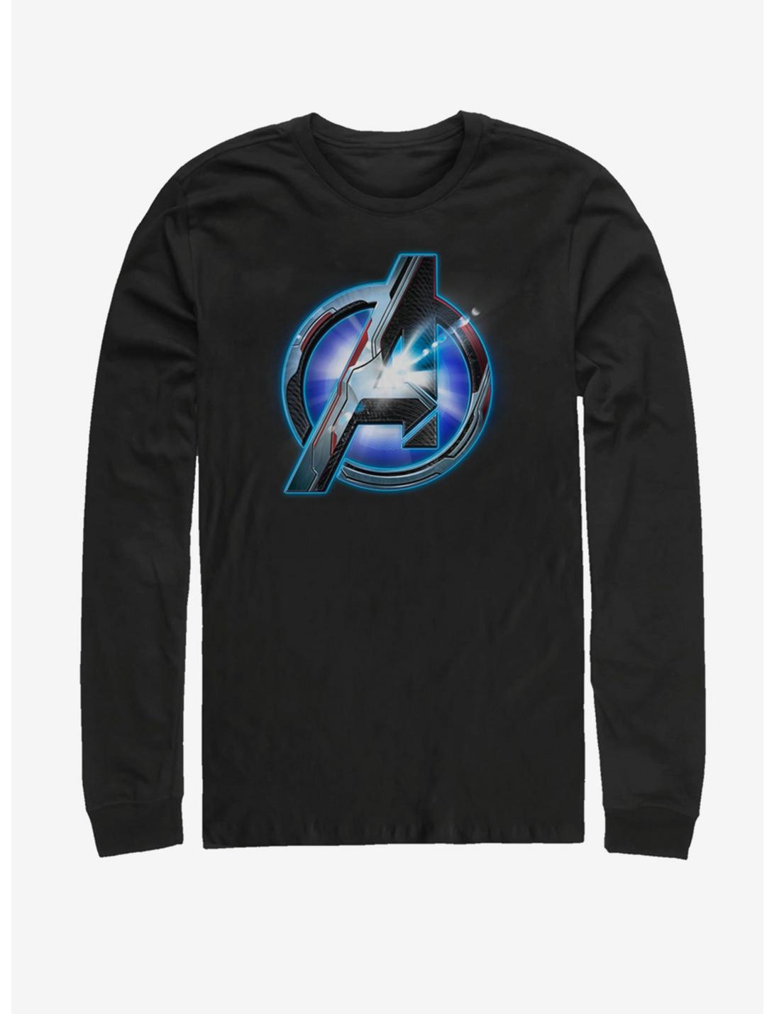 Marvel Avengers: Endgame Tech Logo Long-Sleeve T-Shirt, BLACK, hi-res