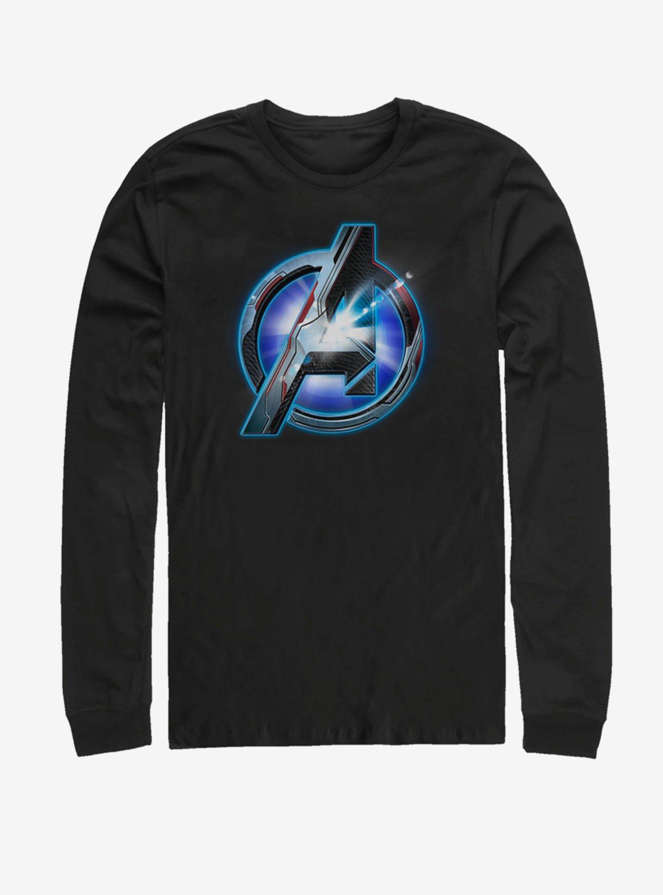 Marvel Avengers: Endgame Tech Logo Long-Sleeve T-Shirt, BLACK, hi-res