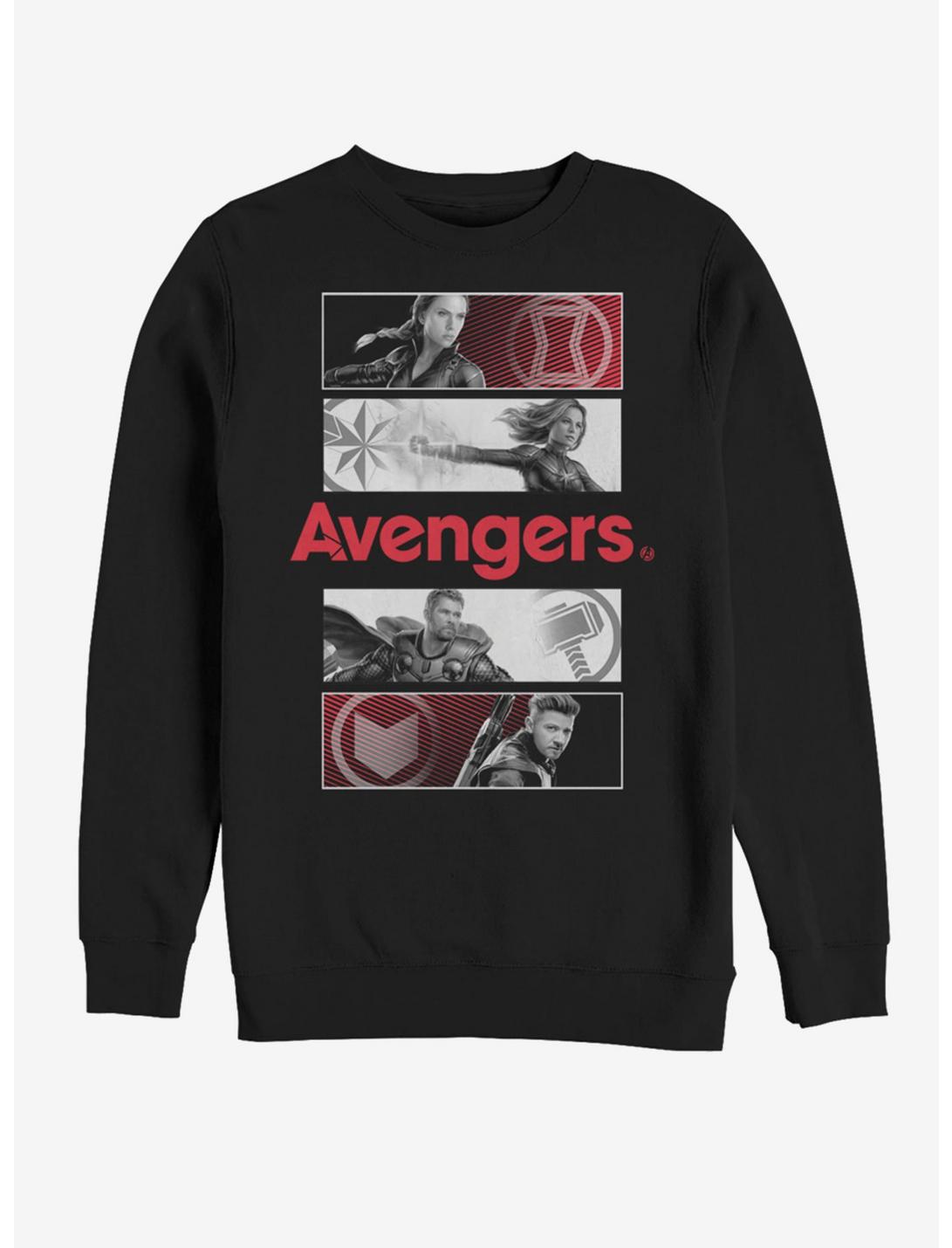 Marvel Avengers: Endgame Avengers Color Pop Sweatshirt, BLACK, hi-res