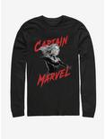 Marvel Avengers: Endgame High Contrast Captain Marvel Long-Sleeve T-Shirt, BLACK, hi-res