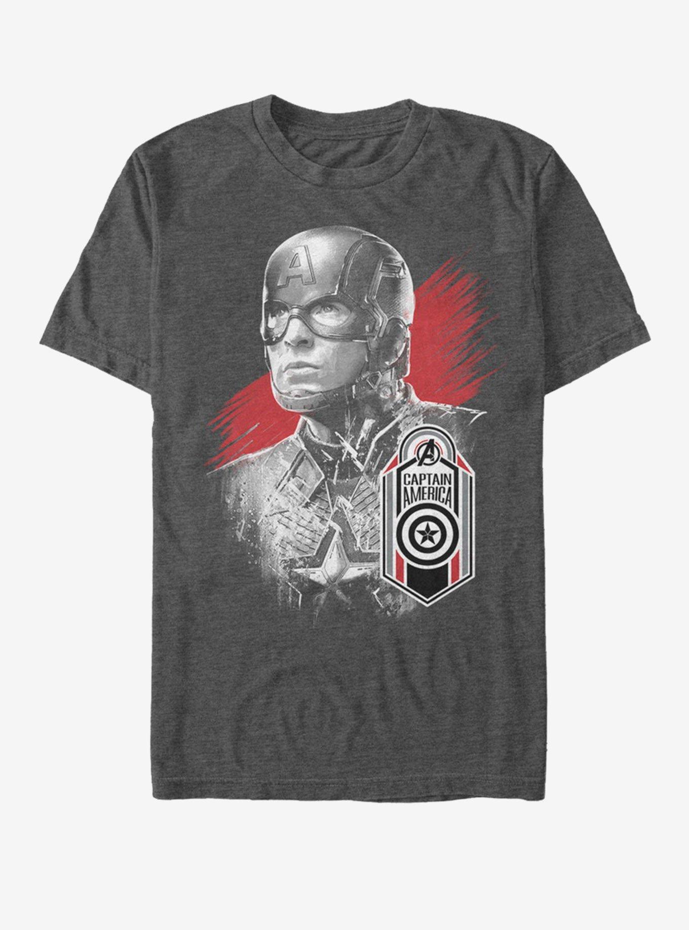 Marvel Avengers: Endgame Captain America Tag T-Shirt, CHAR HTR, hi-res