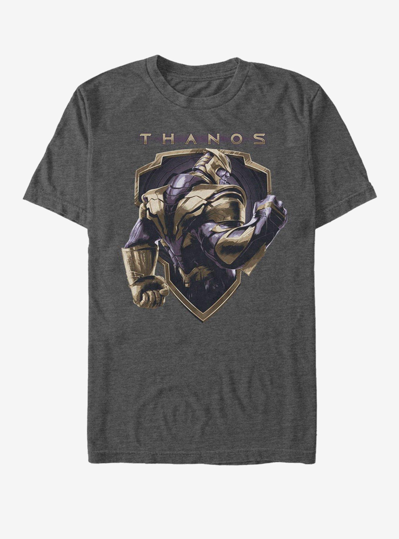 Marvel Avengers: Endgame Thanos Shield T-Shirt, CHAR HTR, hi-res