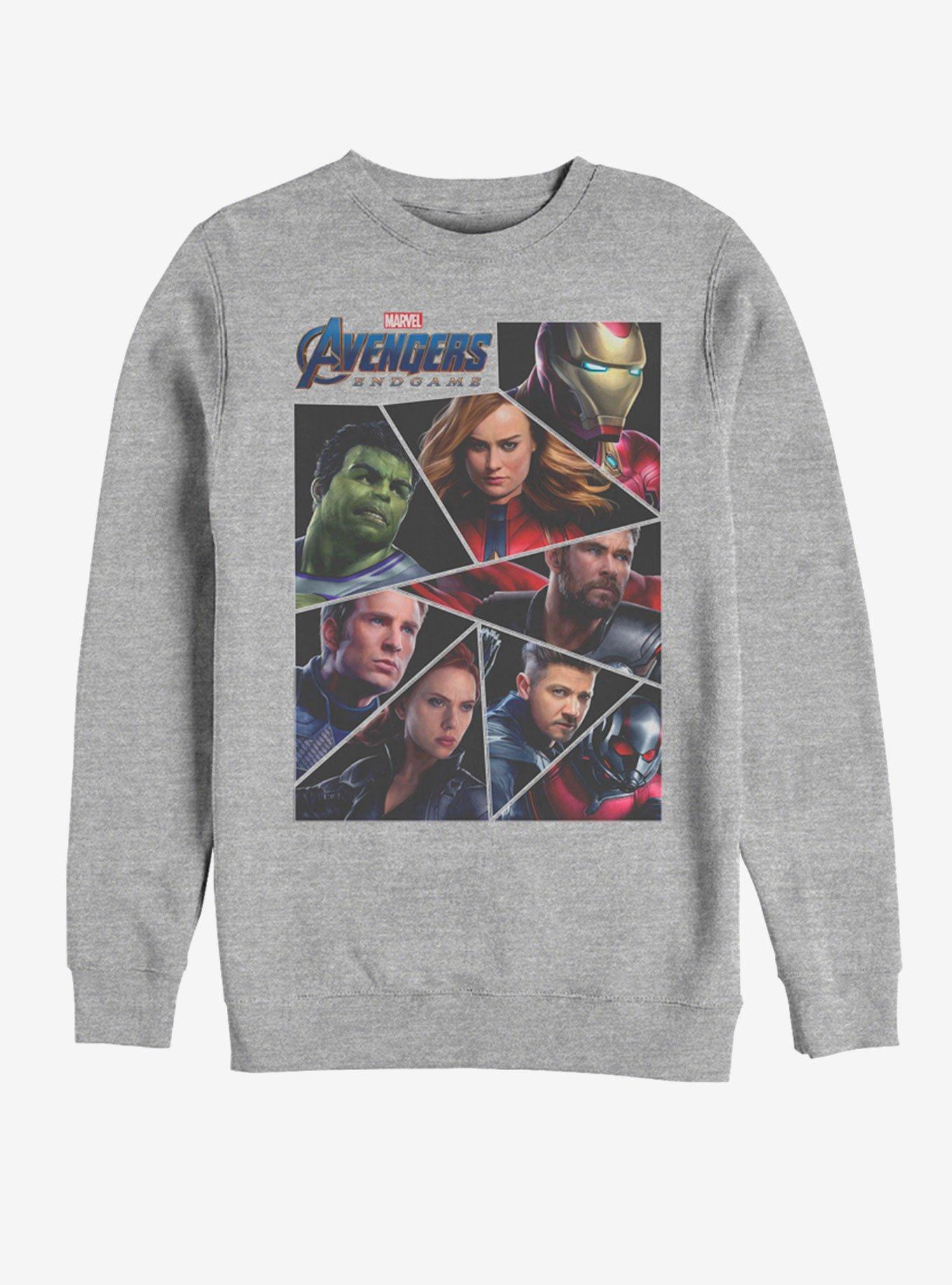 Marvel Avengers Endgame Avengers Group Sweatshirt GREY Hot Topic