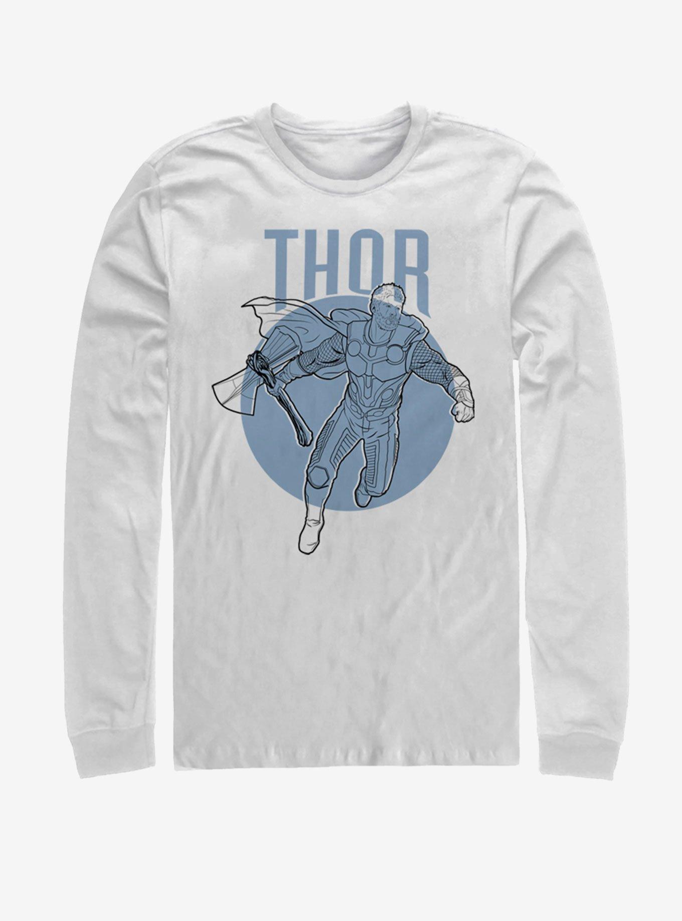 Marvel Avengers: Endgame Thor Simplicity Long-Sleeve T-Shirt, WHITE, hi-res