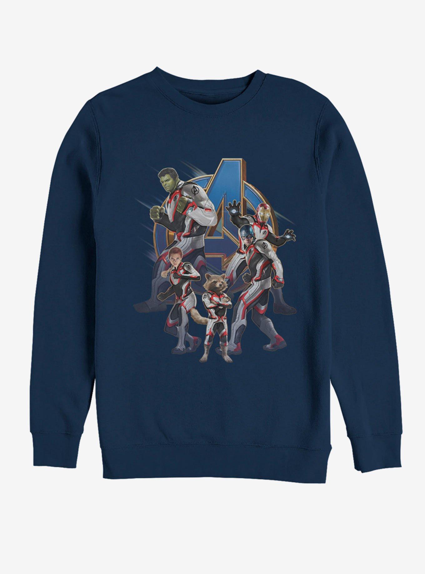 Marvel Avengers: Endgame Avengers Suits Assemble Sweatshirt, NAVY, hi-res