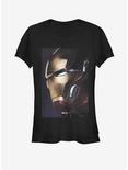 Marvel Avengers: Endgame Iron Man Profile Girls T-Shirt, BLACK, hi-res