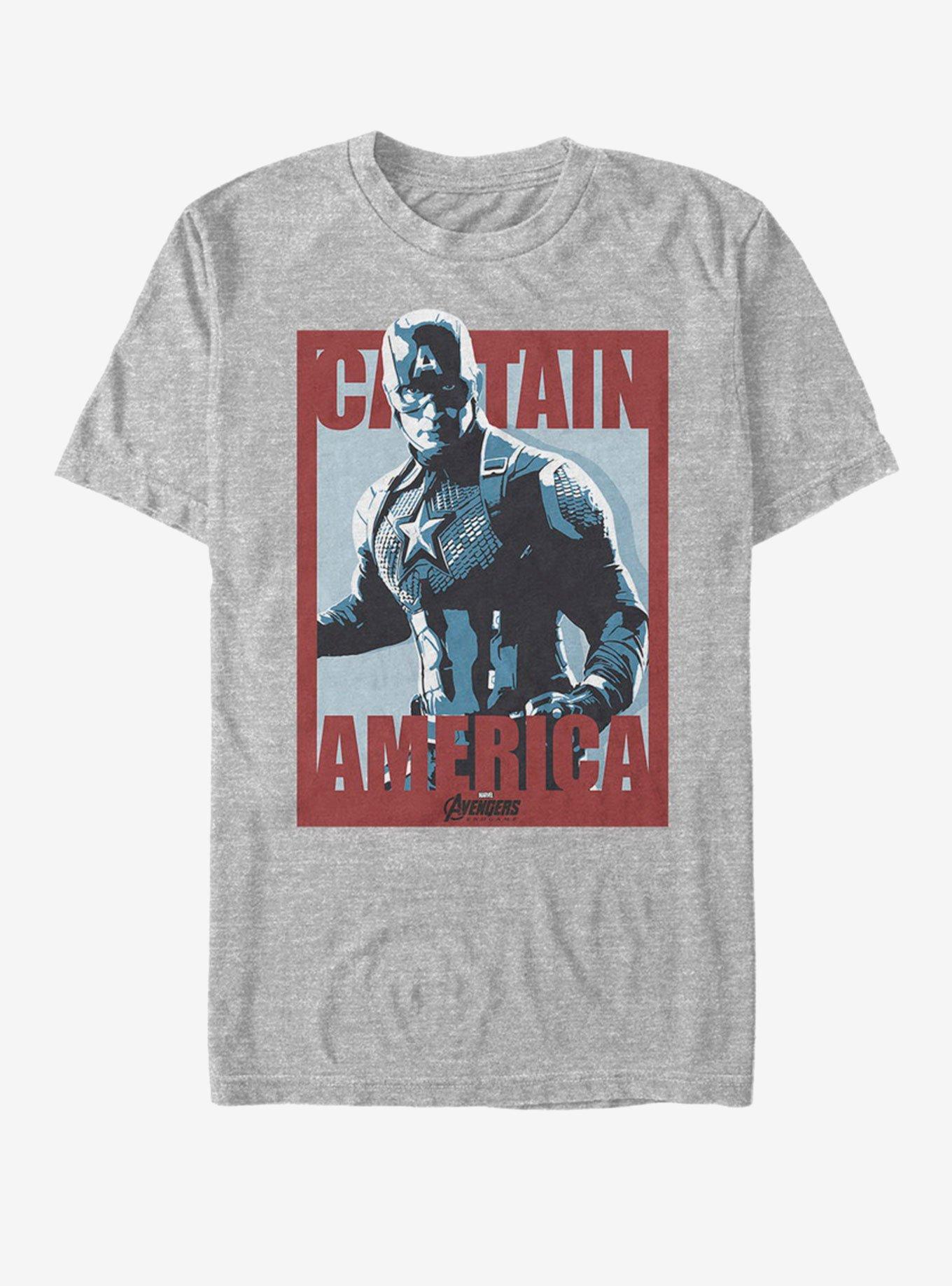 Marvel Avengers: Endgame Captain America Poster T-Shirt, , hi-res