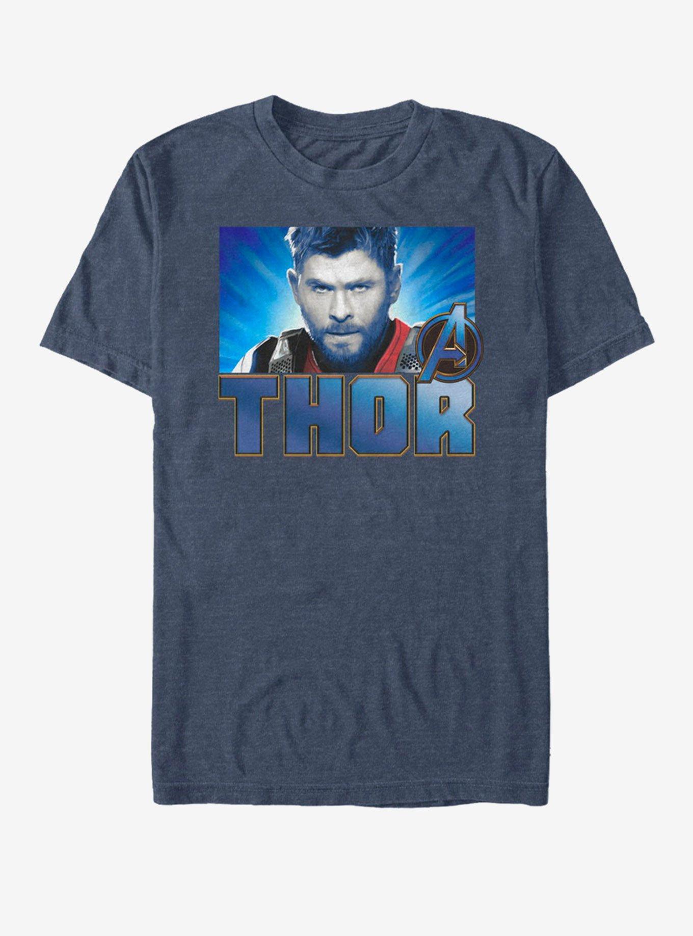 Marvel Avengers: Endgame Thor Gaze T-Shirt, NAVY HTR, hi-res