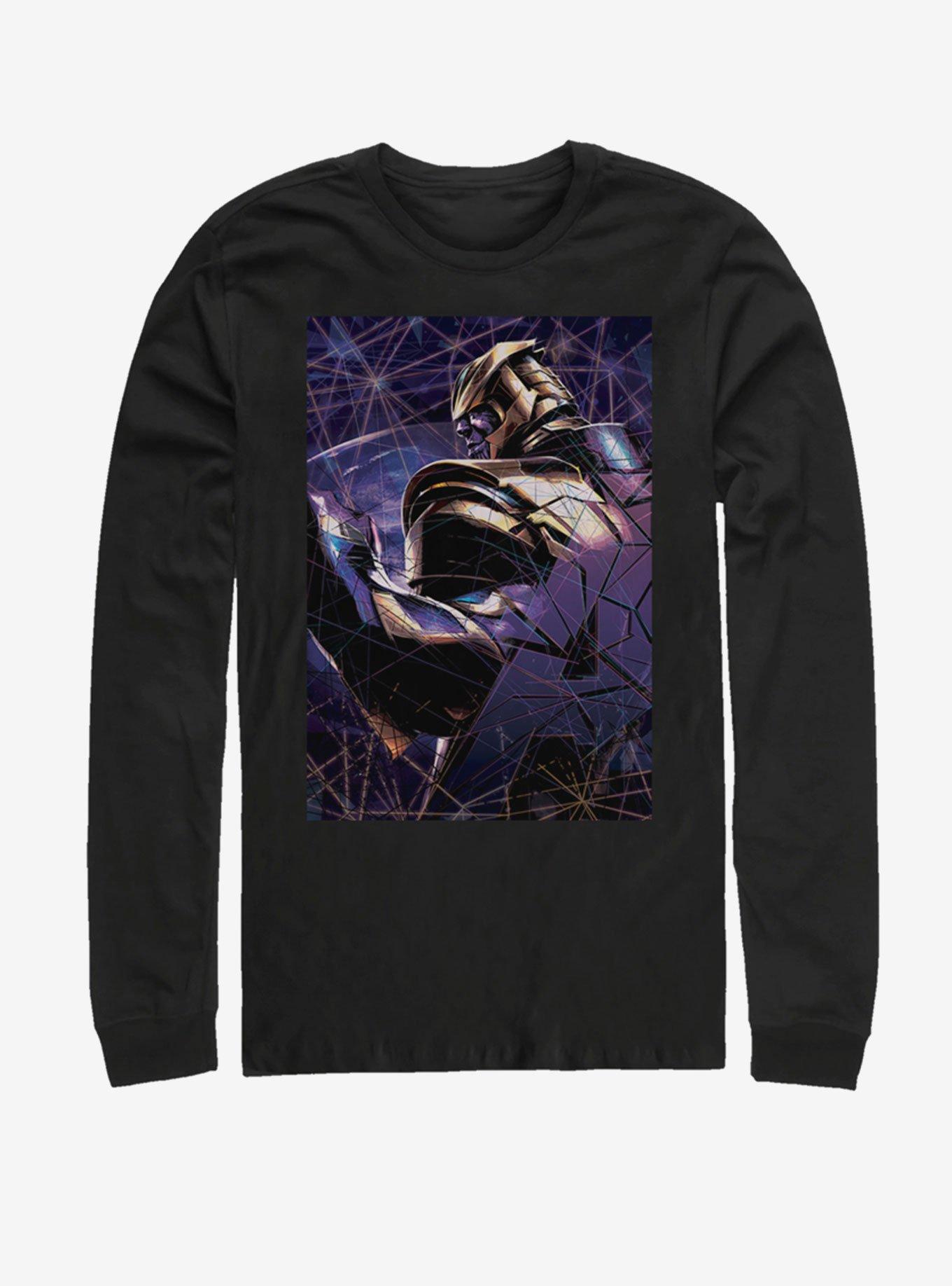 Marvel Avengers: Endgame Thanos Breaks Long-Sleeve T-Shirt, BLACK, hi-res