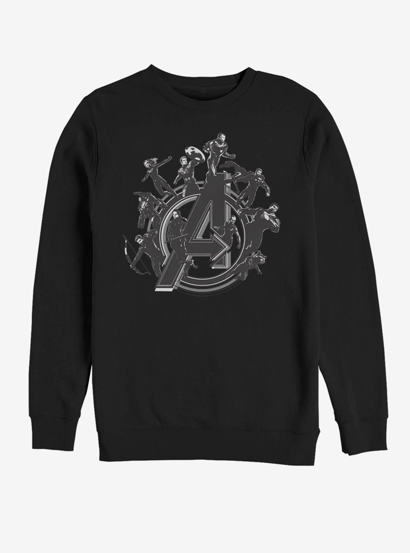Marvel Avengers: Endgame Flying Heroes Sweatshirt, BLACK, hi-res