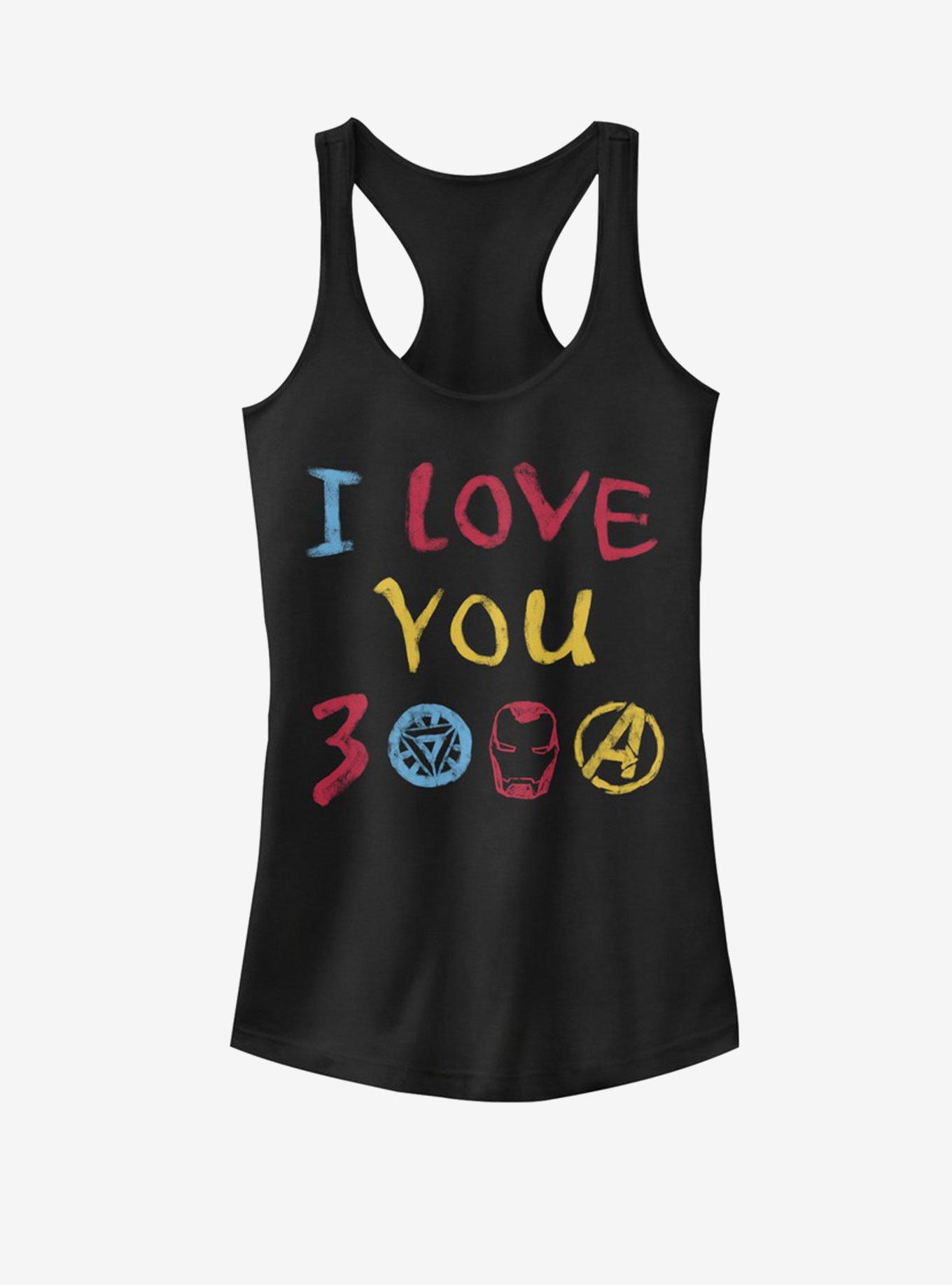 Marvel Avengers: Endgame Love Hand Drawn Girls Tank, BLACK, hi-res