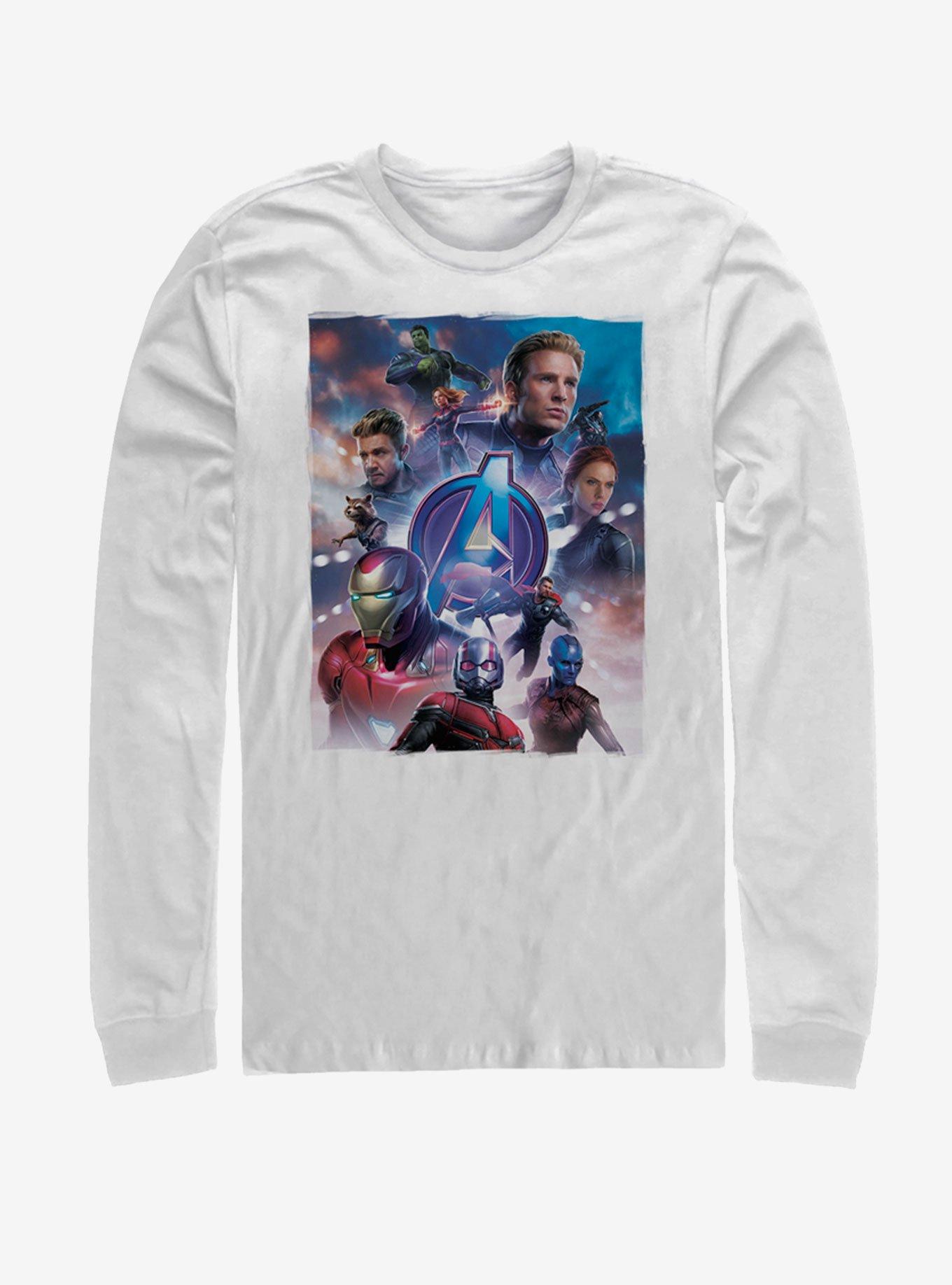 Marvel Avengers: Endgame Basic Poster Long-Sleeve T-Shirt, WHITE, hi-res