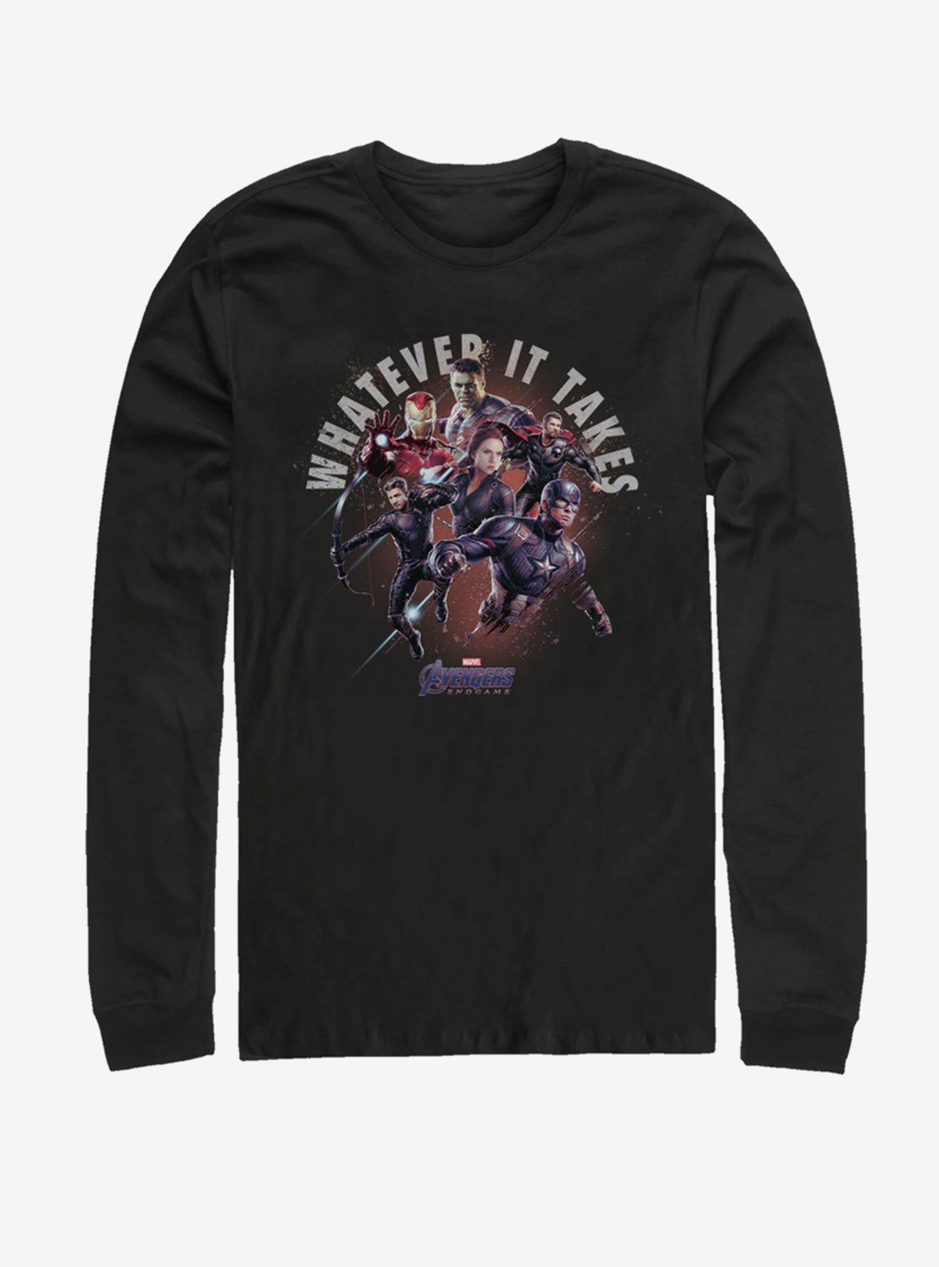 Marvel Avengers: Endgame Heroes Sacrifice Long-Sleeve T-Shirt, BLACK, hi-res