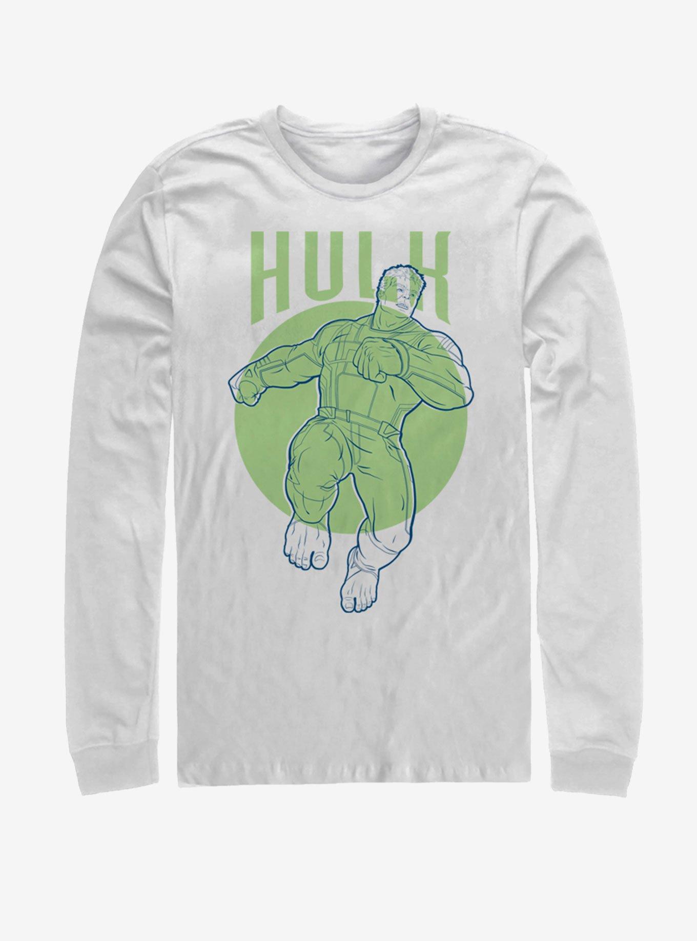 Marvel Avengers: Endgame Hulk Simplicity Long-Sleeve T-Shirt, WHITE, hi-res