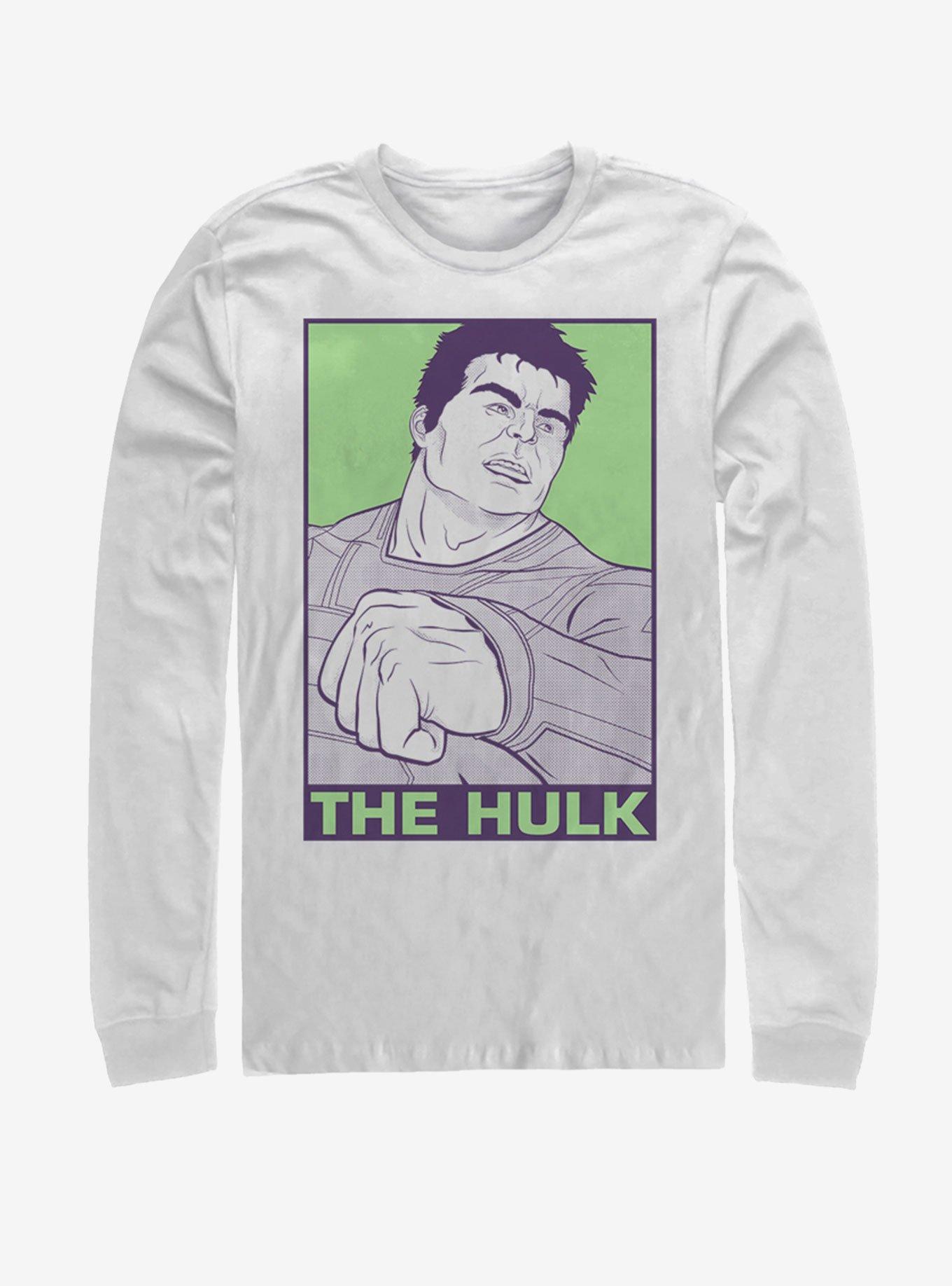 Marvel Avengers: Endgame Pop Hulk Long-Sleeve T-Shirt, WHITE, hi-res