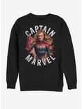 Marvel Avengers: Endgame Captain Marvel Burst Sweatshirt, BLACK, hi-res