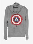 Marvel Avengers: Endgame Captain America Spray Logo Girls Sweatshirt, GRAY HTR, hi-res