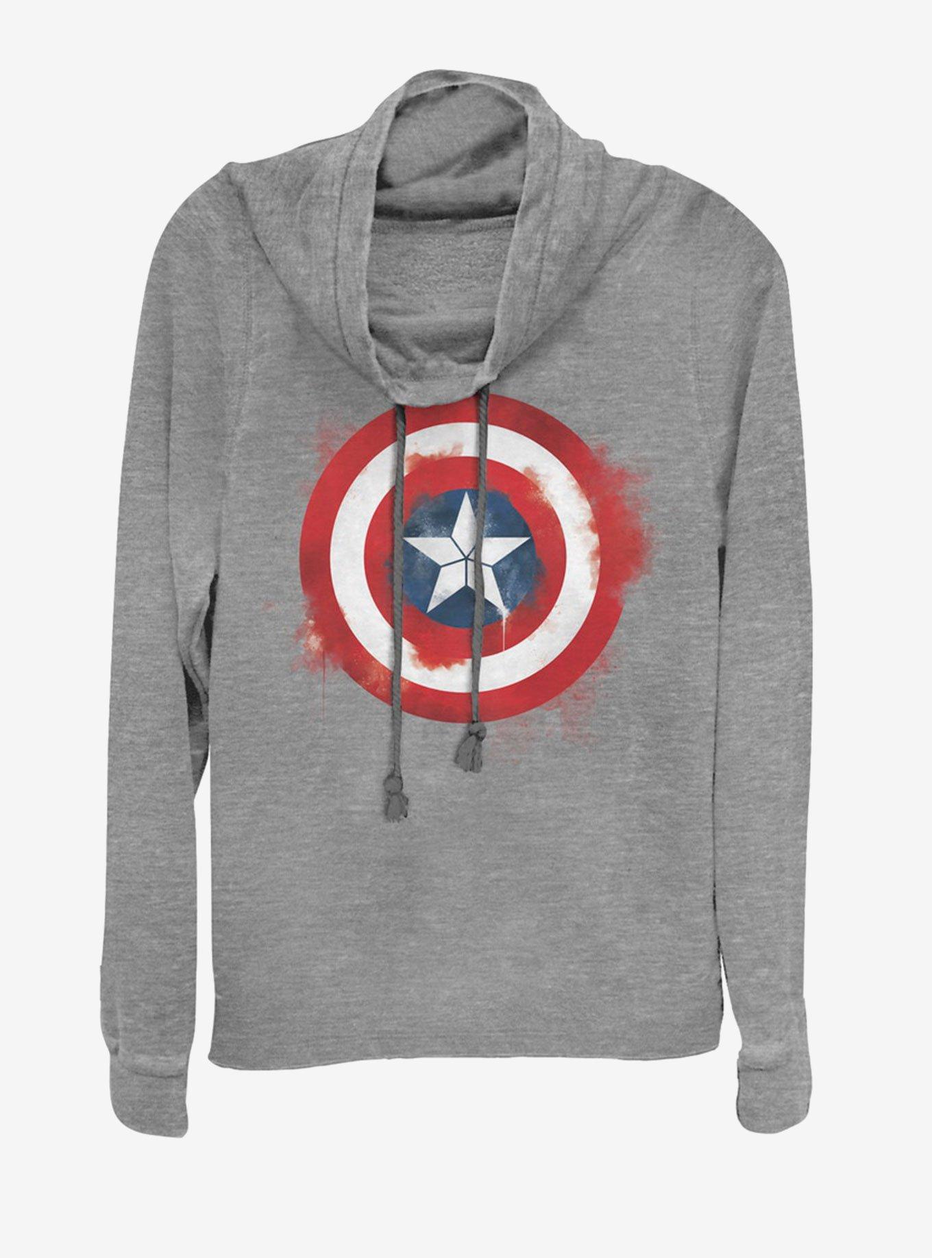 Marvel Avengers: Endgame Captain America Spray Logo Girls Sweatshirt ...