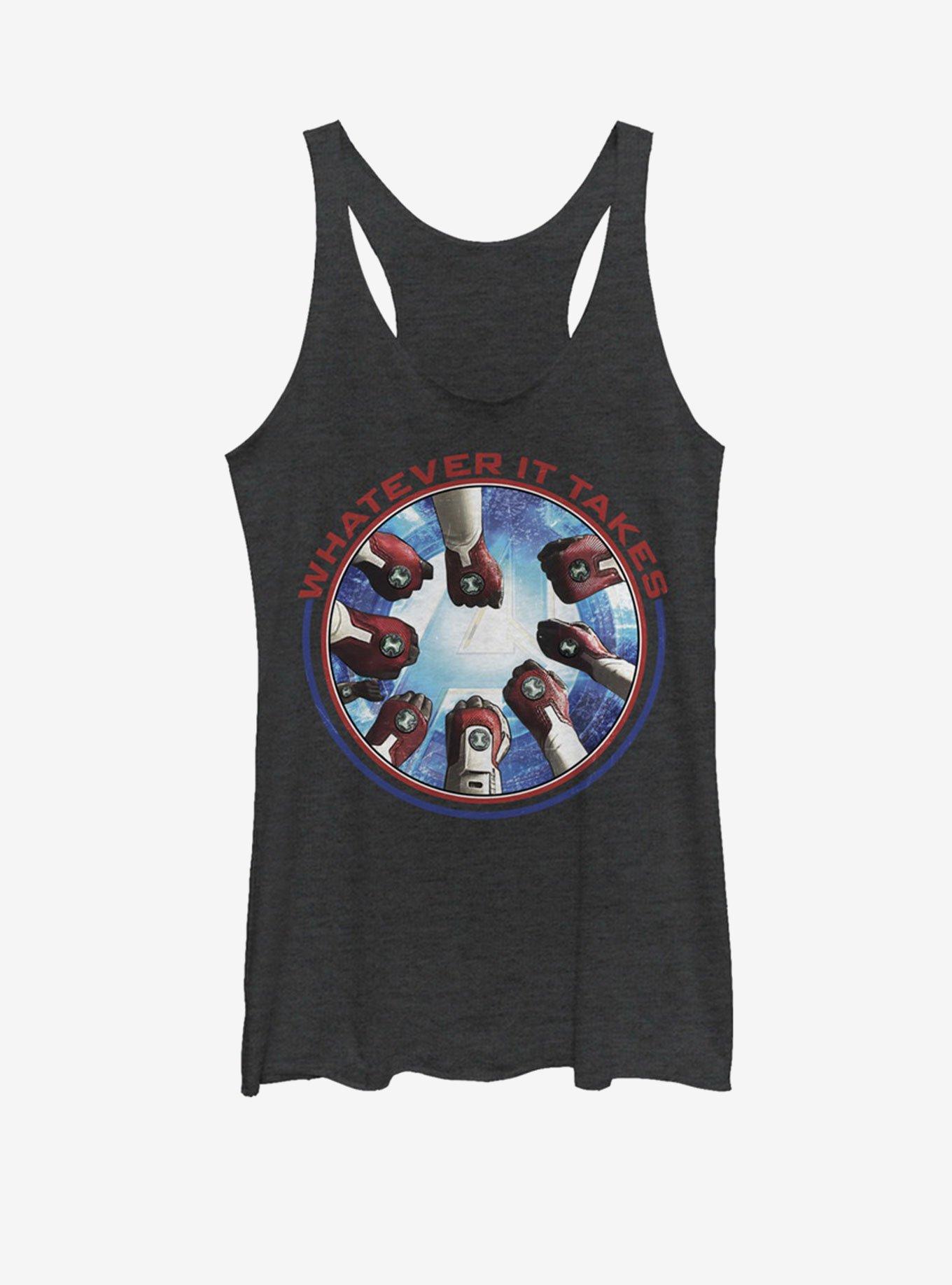 Marvel Avengers: Endgame Avengers Hands Girls Tank, BLK HTR, hi-res