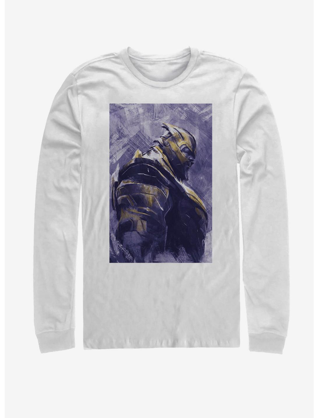 Marvel Avengers: Endgame Thanos Painted Long-Sleeve T-Shirt, WHITE, hi-res