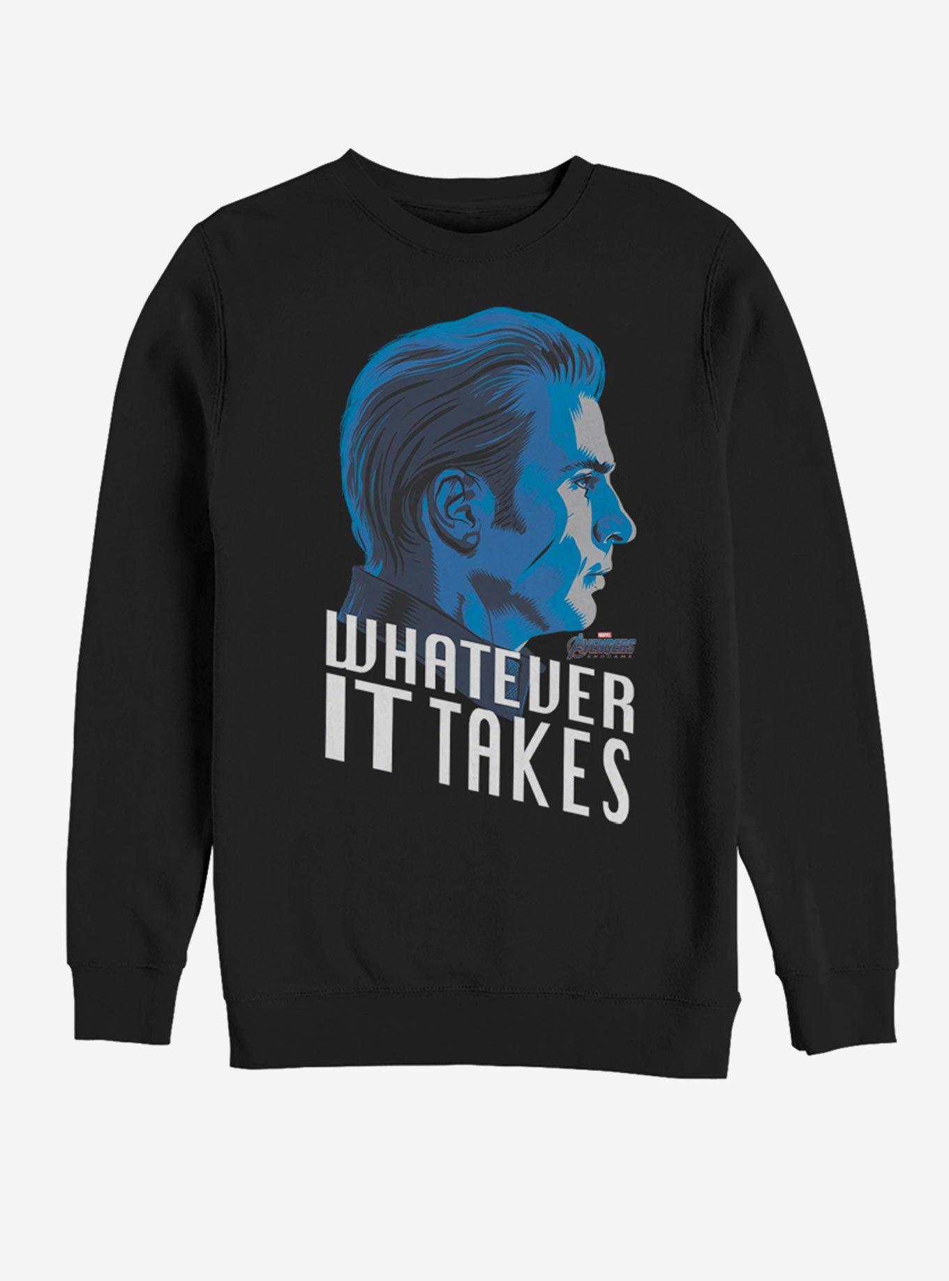 Marvel Avengers: Endgame Captain America Calls Sweatshirt, BLACK, hi-res