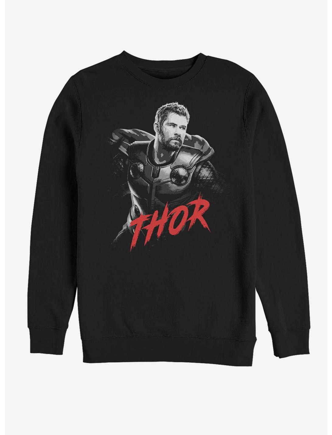 Marvel Avengers: Endgame High Contrast Thor Sweatshirt, BLACK, hi-res