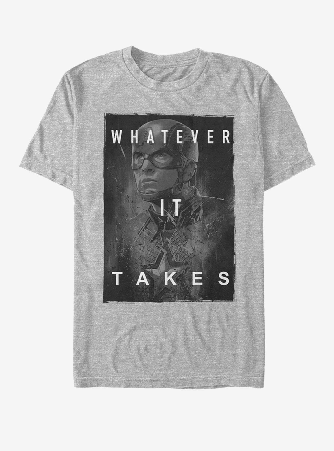 Marvel Avengers: Endgame Darken Captain America T-Shirt, ATH HTR, hi-res