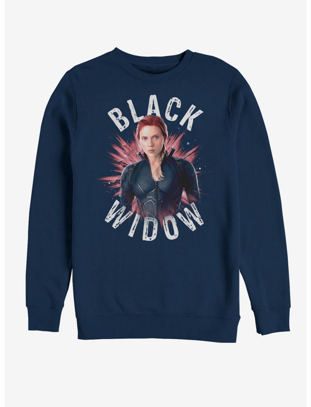 Marvel Avengers: Endgame Black Widow Burst Sweatshirt, NAVY, hi-res