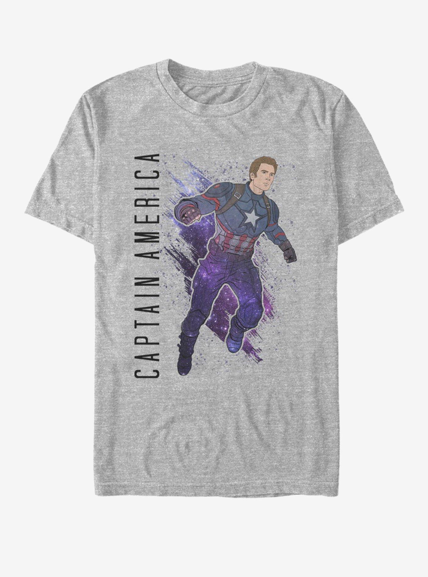 Marvel Avengers: Endgame Captain America Painted T-Shirt, ATH HTR, hi-res