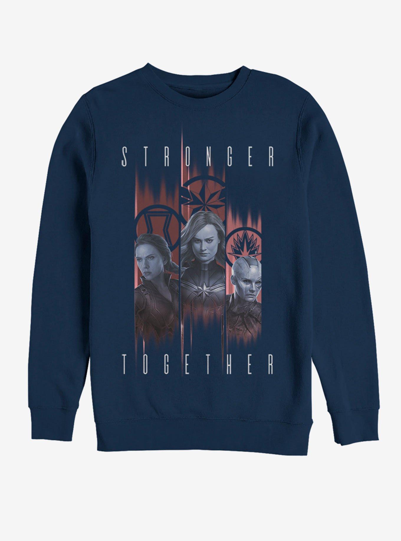 Marvel Avengers: Endgame Stronger Trio Sweatshirt, NAVY, hi-res