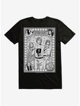 Dazed And Confused Black And White Character Card T-Shirt, BLACK, hi-res