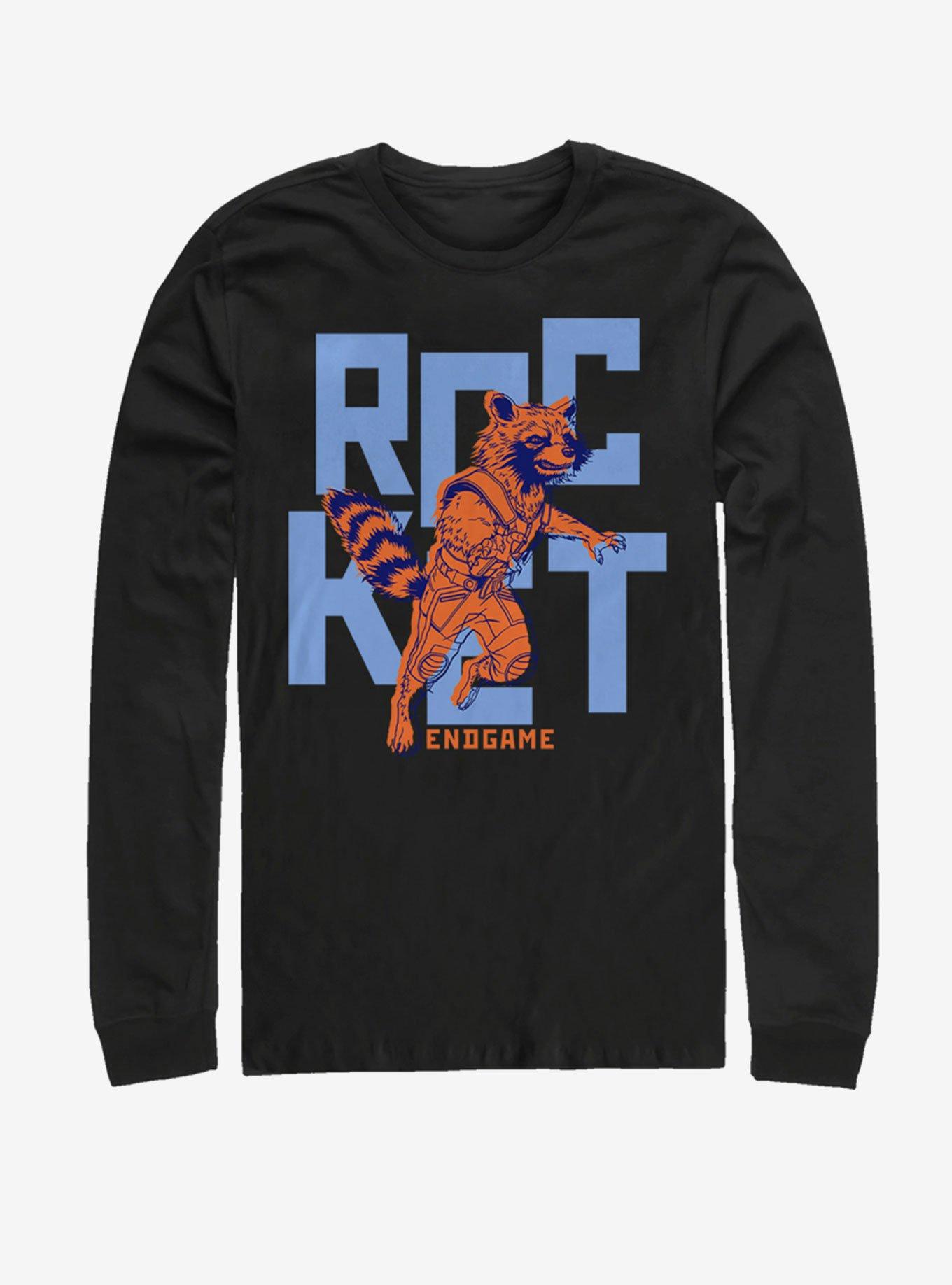 Marvel Avengers: Endgame Text Pop Rocket Long-Sleeve T-Shirt, , hi-res