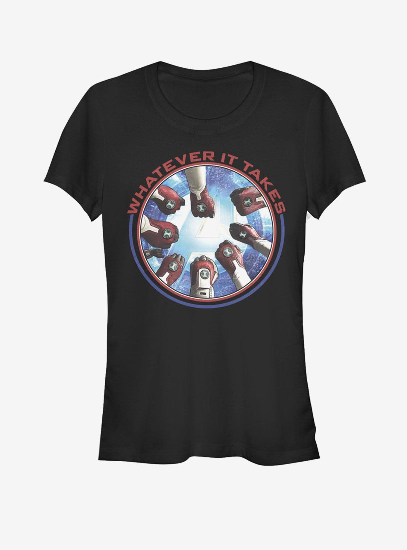 Marvel Avengers: Endgame Avengers Hands Girls T-Shirt, BLACK, hi-res