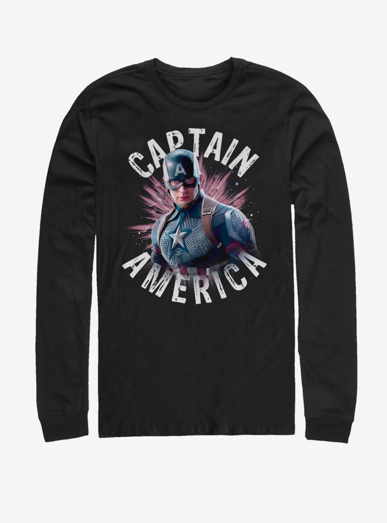 Marvel Avengers: Endgame Captain America Burst Long-Sleeve T-Shirt, , hi-res