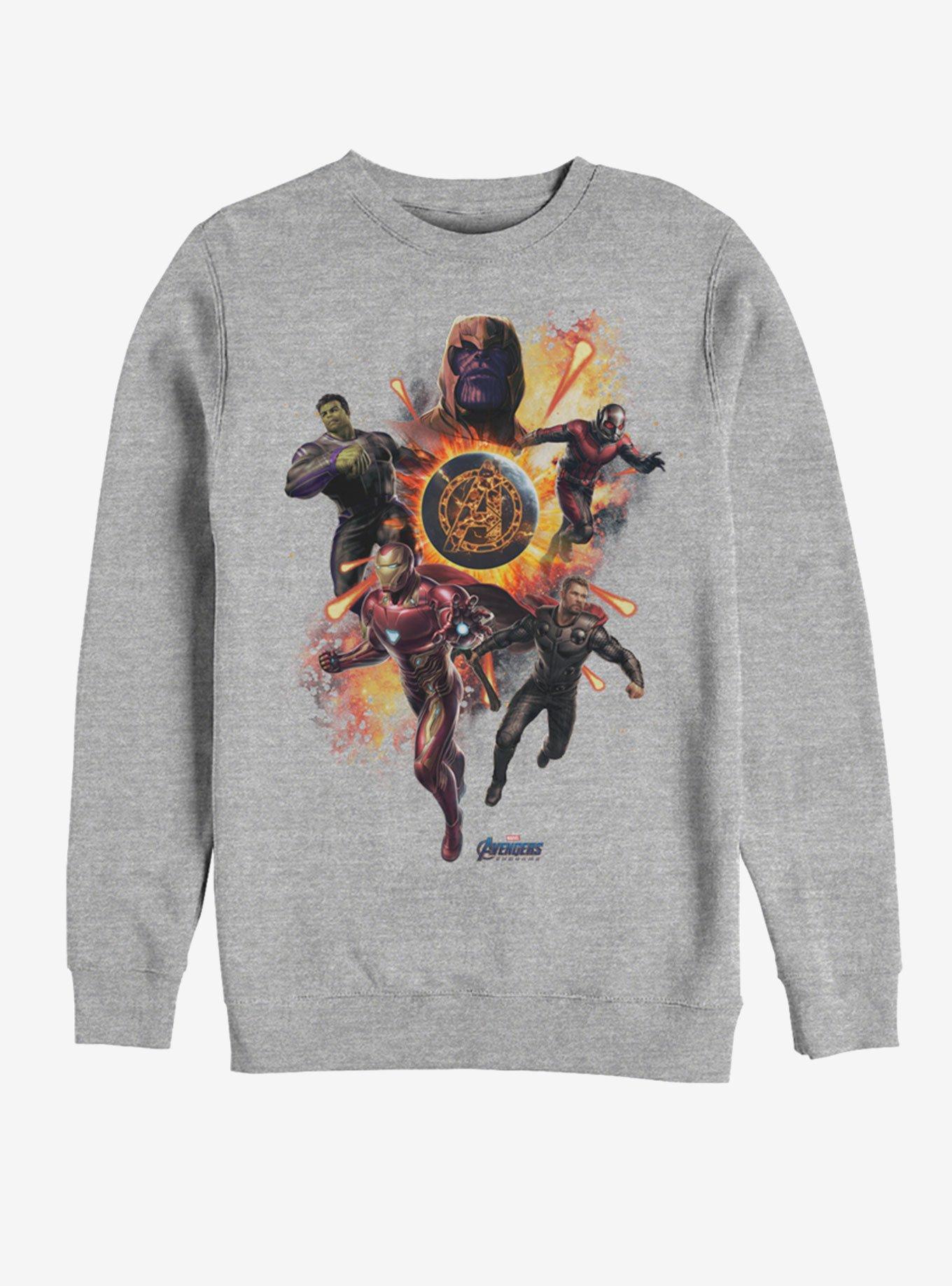 Marvel Avengers: Endgame Planet Explosion Sweatshirt, ATH HTR, hi-res