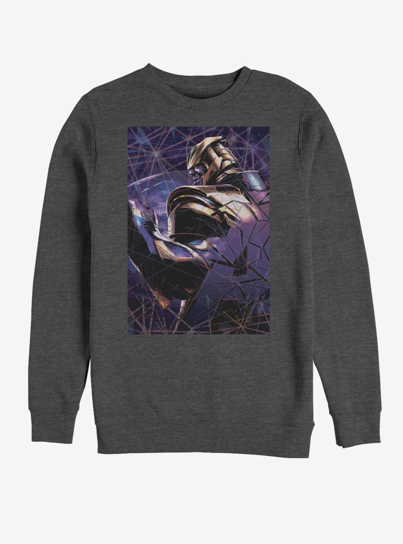 Marvel Avengers: Endgame Thanos Breaks Sweatshirt, CHAR HTR, hi-res