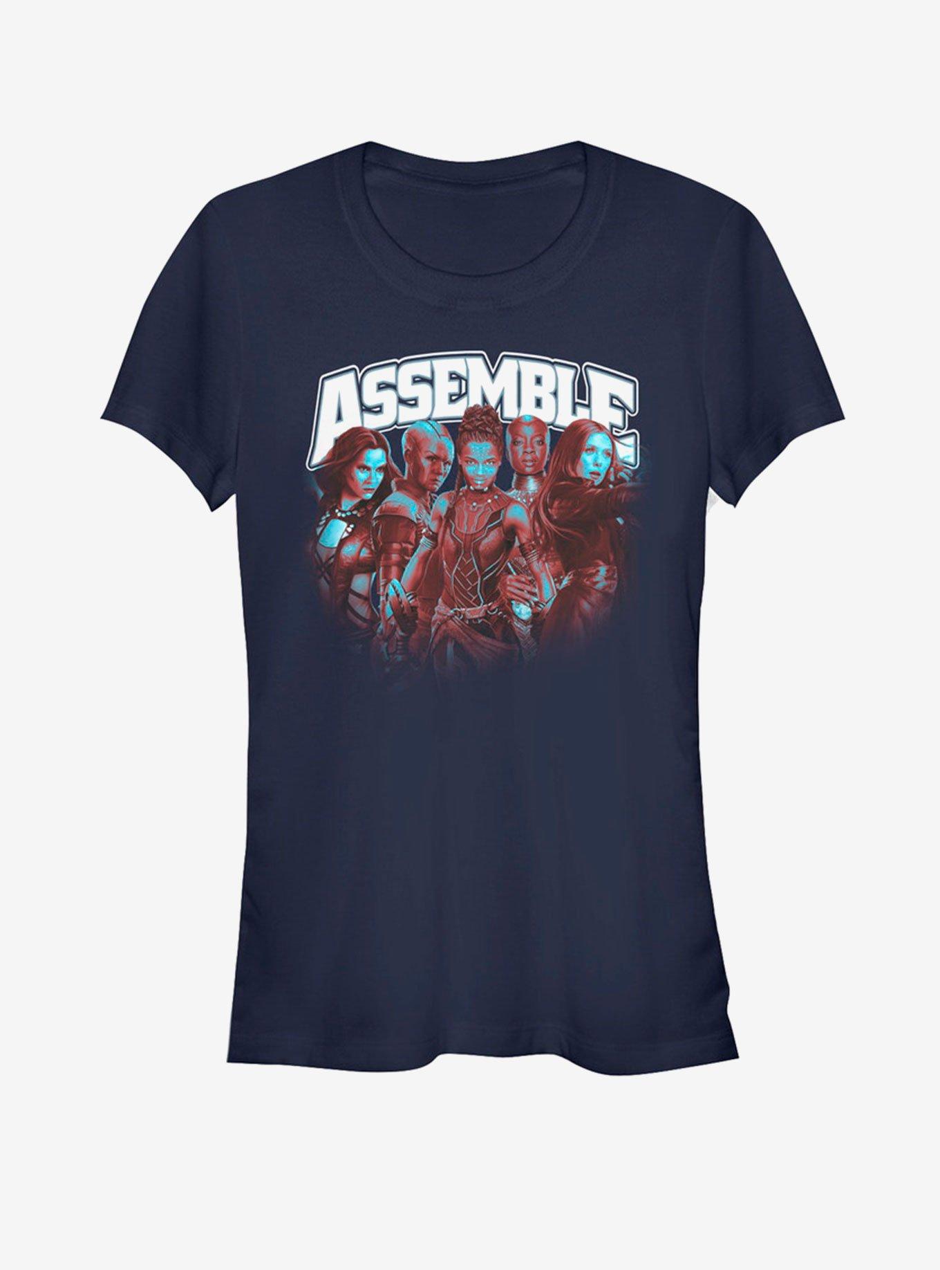 Marvel Avengers: Endgame Assemble The Heroes Girls T-Shirt, NAVY, hi-res