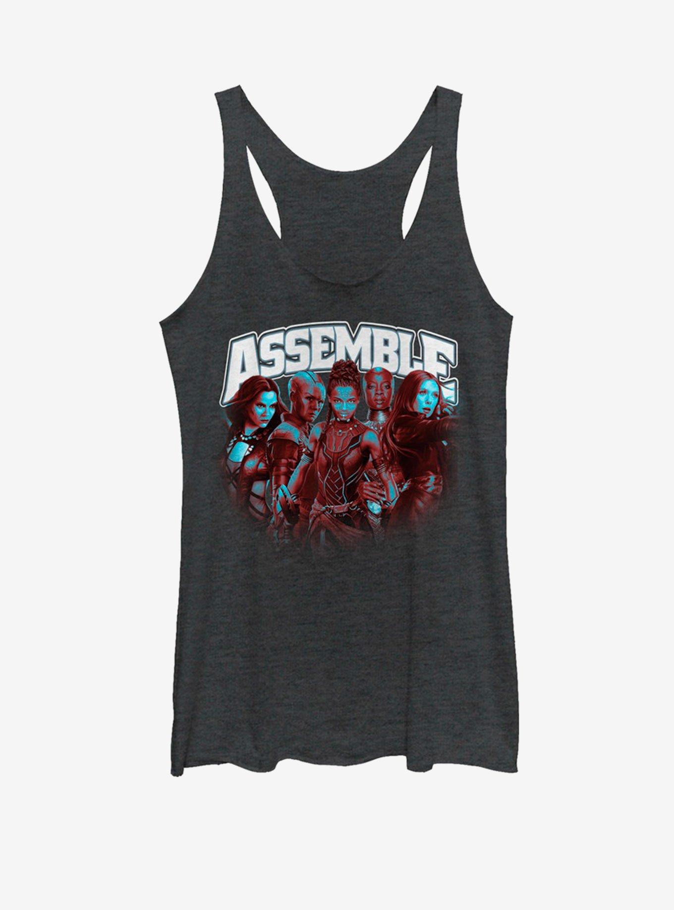 Marvel Avengers: Endgame Assemble The Heroes Girls Tank, BLK HTR, hi-res