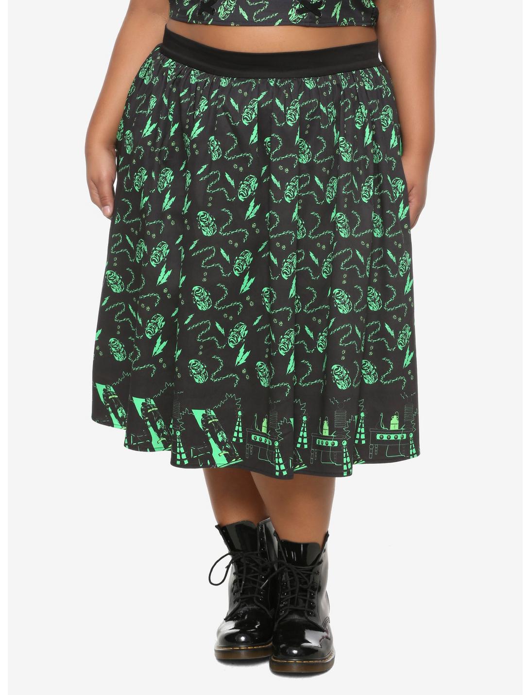 Universal Monsters Frankenstein Swing Skirt Plus Size, BLACK, hi-res