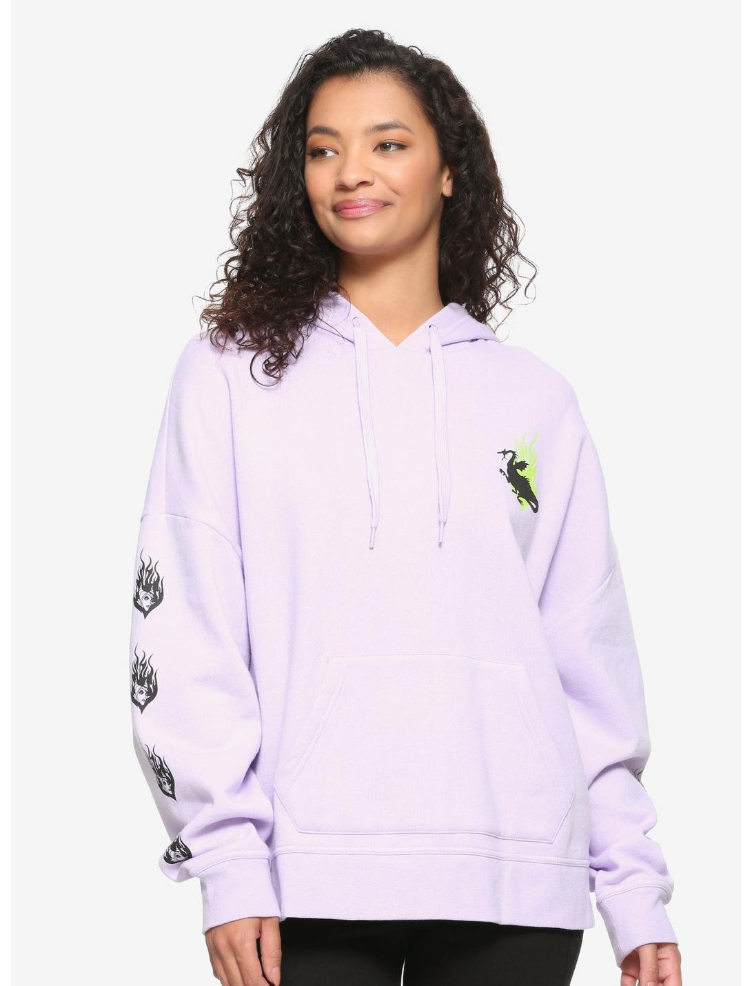Our Universe Disney Maleficent Dragon Flames Women's Hoodie - BoxLunch Exclusive, LILAC, hi-res